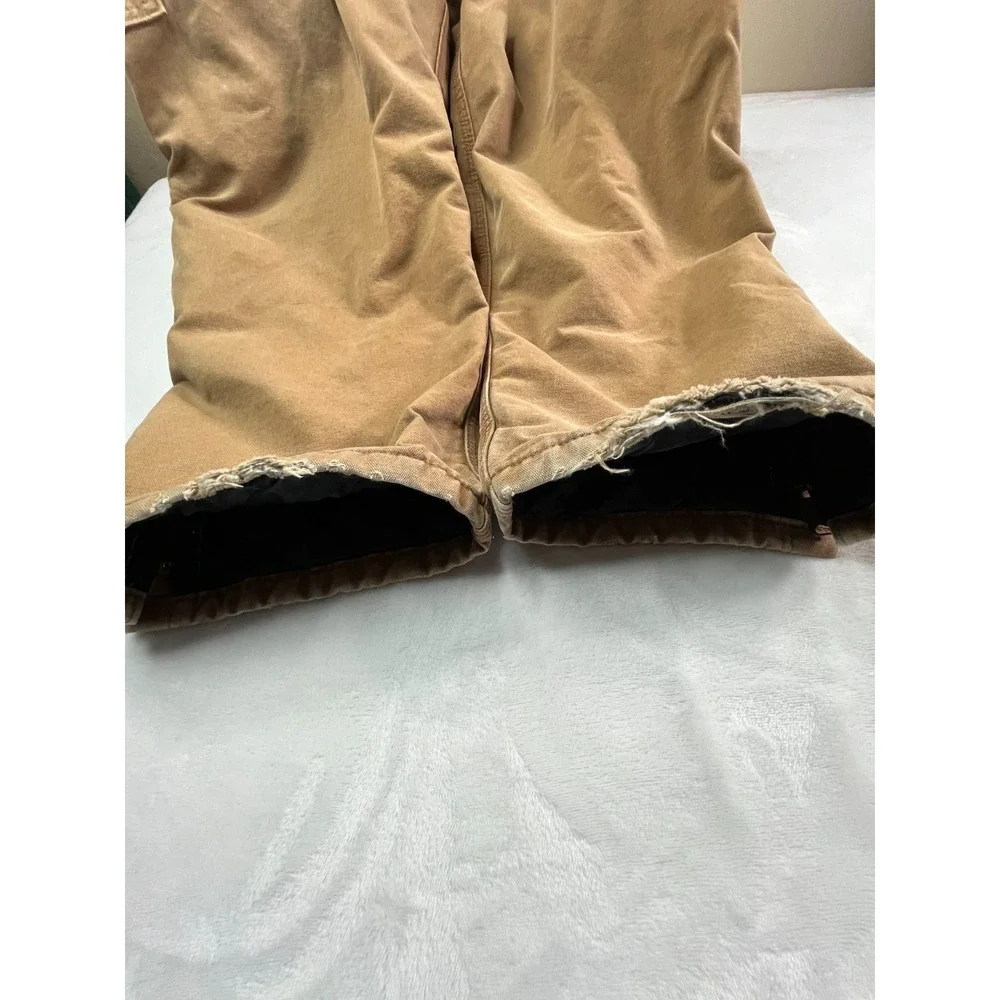 Carhartt 42 x 30 Duck Insulated Bib Overalls R27  Double Knee Union Made USA - Picture 9 of 15